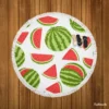 Sweet Beauty Watermelon Pattern Round Beach Towel