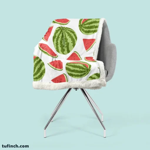 Sweet Beauty Watermelon Pattern Sherpa Fleece Blanket 2