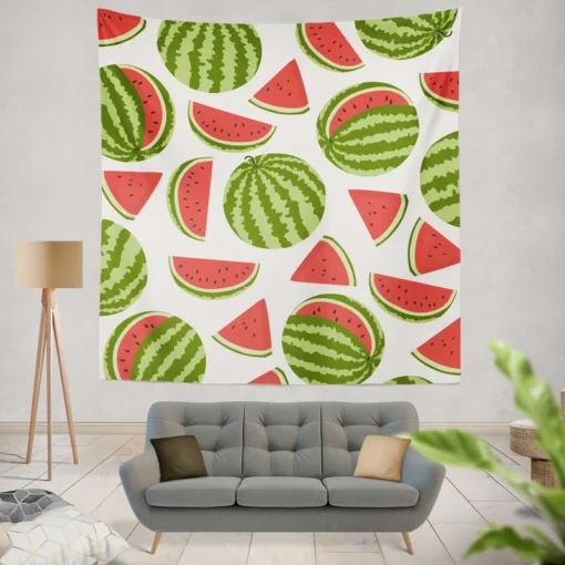 Sweet Beauty Watermelon Pattern Wall Tapestry