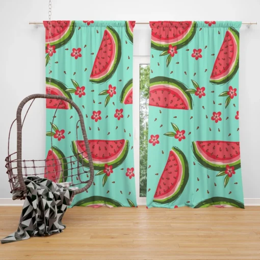 Sweet Beauty Watermelon Slices Curtain