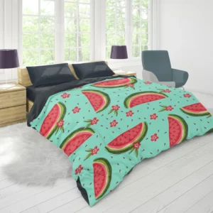 Sweet Beauty Watermelon Slices Duvet Cover 1