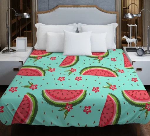 Sweet Beauty Watermelon Slices Duvet Cover