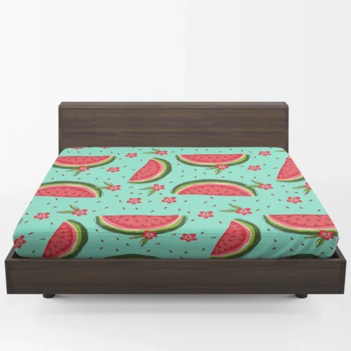 Sweet Beauty Watermelon Slices Fitted Sheet 1