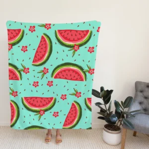 Sweet Beauty Watermelon Slices Fleece Blanket