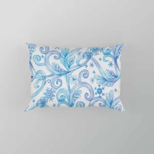 Swirls Light Blue Toile Pattern Pillow Case