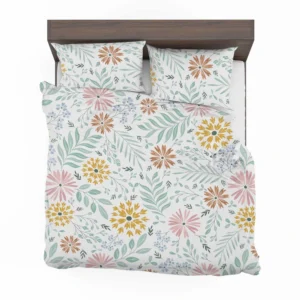 Swirly Flowers Pattern Design Bedding Set 2