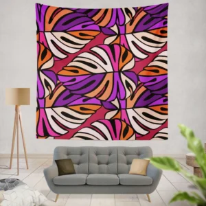 Symmetrical Mosaic Pattern Wall Tapestry