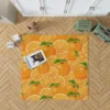 Tangerine Fruit And Sliced Design Rug