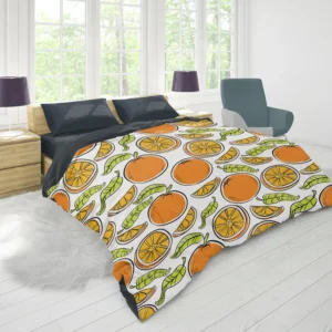 Tangerine Fruit Design Duvet Cover 1