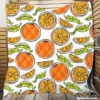 Tangerine Fruit Design Quilt Blanket