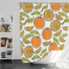 Tangerine Fruit Design Shower Curtain