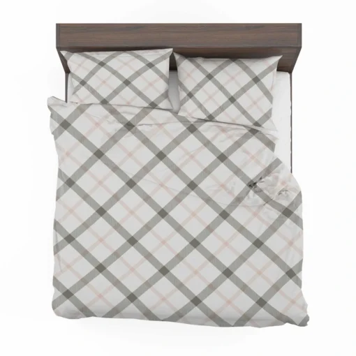 Tartan Pattern Grey Plaid Bedding Set 2