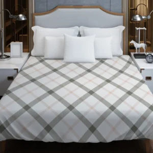 Tartan Pattern Grey Plaid Duvet Cover