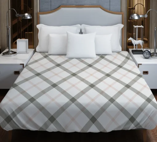 Tartan Pattern Grey Plaid Duvet Cover