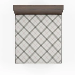 Tartan Pattern Grey Plaid Fitted Sheet