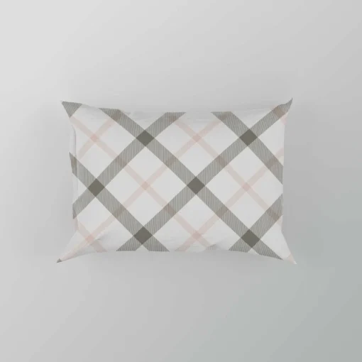 Tartan Pattern Grey Plaid Pillow Case