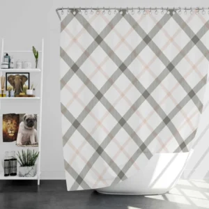 Tartan Pattern Grey Plaid Shower Curtain