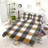 Tartan Plaid Black Brown Bedding Set