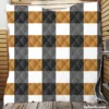 Tartan Plaid Black Brown Quilt Blanket