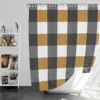 Tartan Plaid Black Brown Shower Curtain