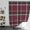 Tartan Scotland Plaid Red Black White Design Shower Curtain