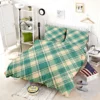 Teal Green Tartan Plaid Pattern Bedding Set