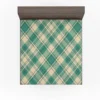 Teal Green Tartan Plaid Pattern Fitted Sheet