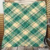 Teal Green Tartan Plaid Pattern Quilt Blanket