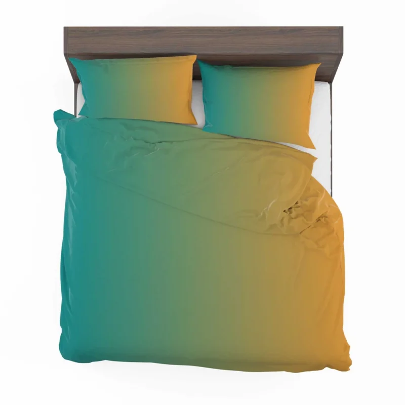 Teal To Golden Gradient Bedding Set 2