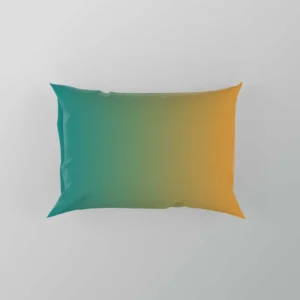 Teal To Golden Gradient Pillow Case