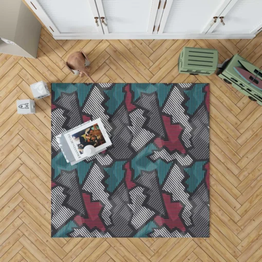 Tech Glass Effect Element Rug