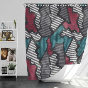 Tech Glass Effect Element Shower Curtain