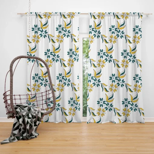 Tessellation Floral Pattern Curtain