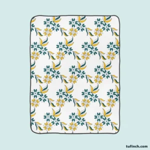 Tessellation Floral Pattern Fleece Blanket 1