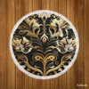 Thai Luxury Floral Pattern Round Beach Towel