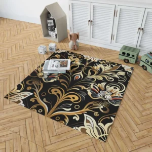 Thai Luxury Floral Pattern Rug 1