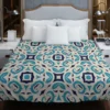 Three Colored Moroccan Design Duvet Cover