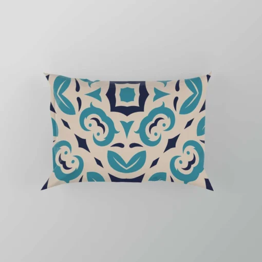 Three Colored Moroccan Design Pillow Case