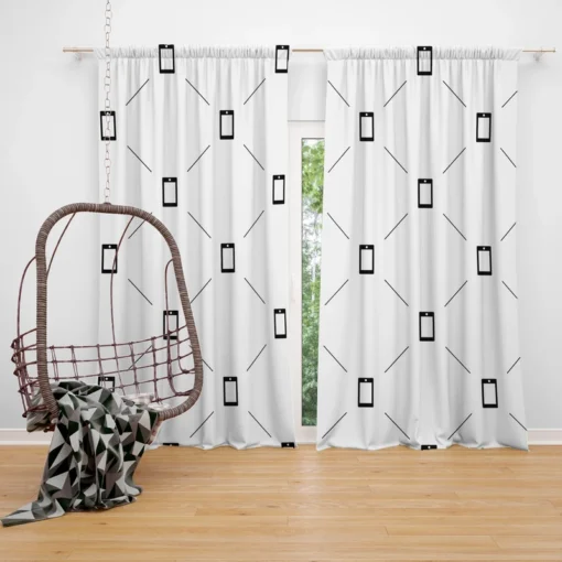 Thumbs Up Minimalist Pattern Curtain