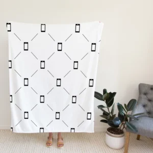 Thumbs Up Minimalist Pattern Fleece Blanket