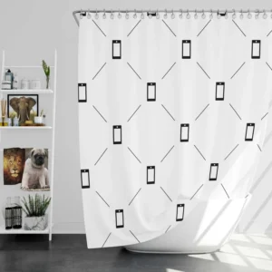 Thumbs Up Minimalist Pattern Shower Curtain