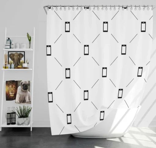 Thumbs Up Minimalist Pattern Shower Curtain