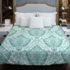 Tiffany Blue Damask Duvet Cover