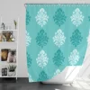 Tiffany Blue  Damask Pattern on Teal Blue Shower Curtain