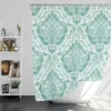 Tiffany Blue Damask Shower Curtain