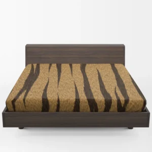 Tiger Skin Texture Seamless Pattern Fitted Sheet 1