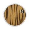 Tiger Skin Texture Seamless Pattern Round Beach Towel