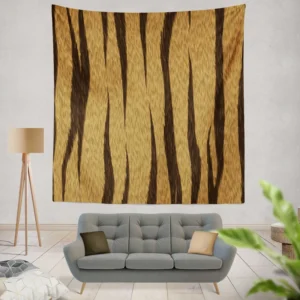 Tiger Skin Texture Seamless Pattern Wall Tapestry