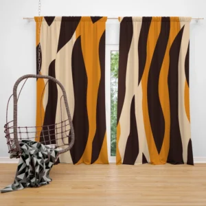 Tiger Stripes Print Curtain