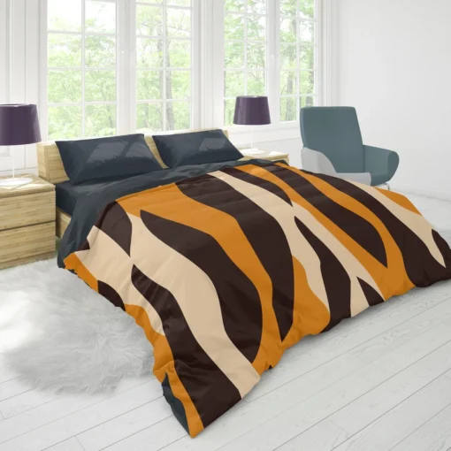 Tiger Stripes Print Duvet Cover 1